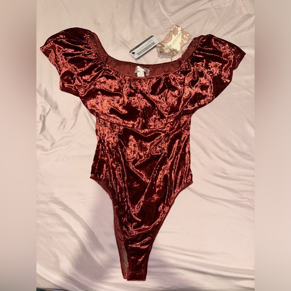 Band of Gypsies - Crushed Velvet Bodysuit in Medium